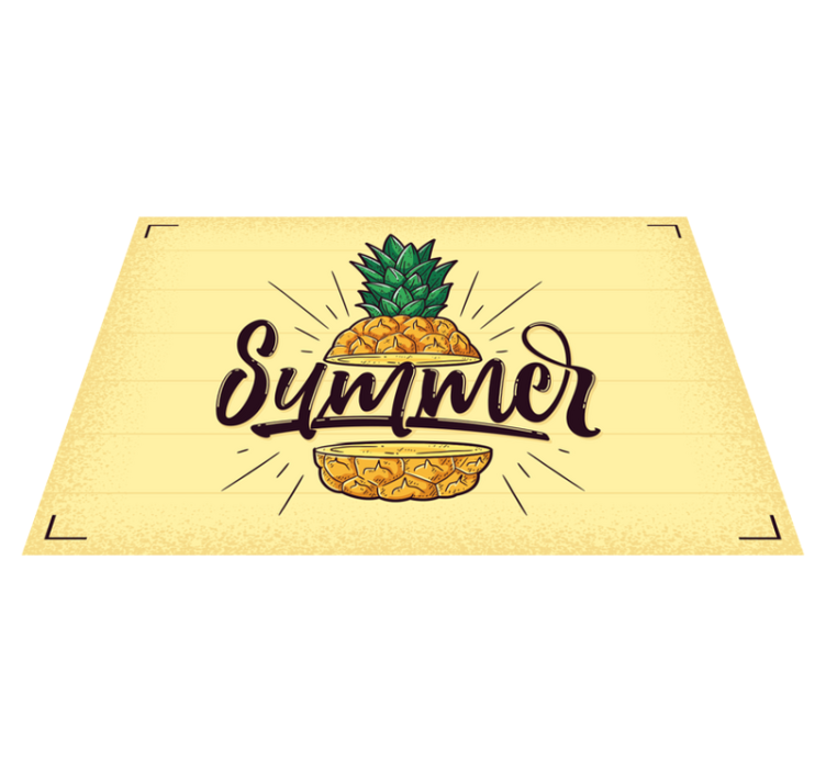 Tischset text mit sommerananas grafik - TenStickers