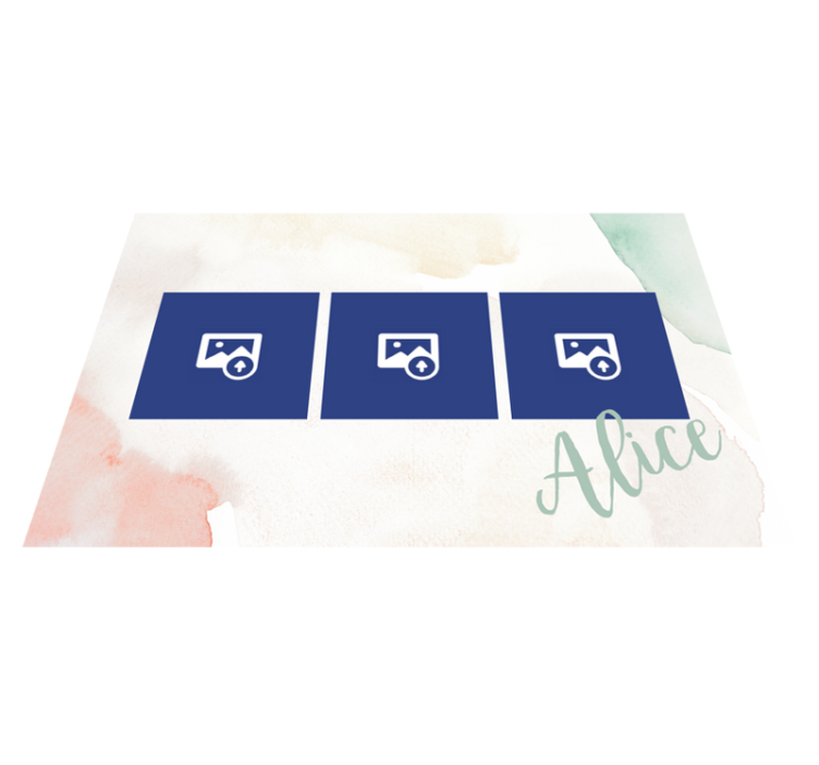 Tischset mit Namen Bild und name - TenStickers