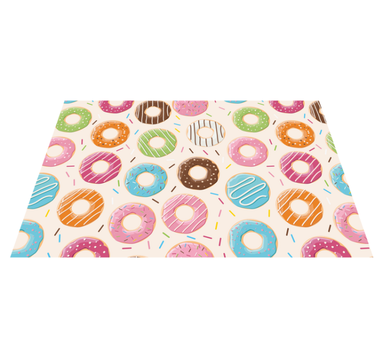 Tischset kinder mit bunten donut-mustern - TenStickers