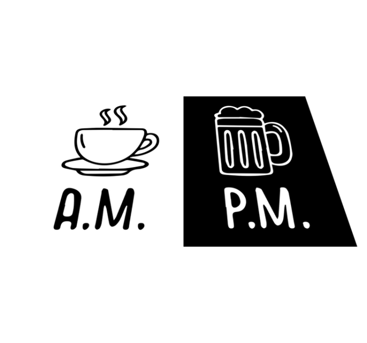 Tischset text kaffee bier kontrast - TenStickers