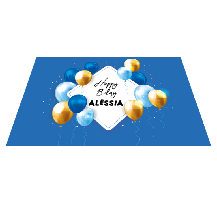 Tischset kinder geburtstagsballon feier - TenStickers