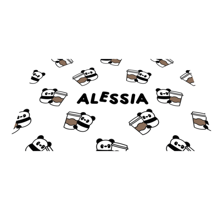 Tischset kinder mit niedlichen panda figuren - TenStickers