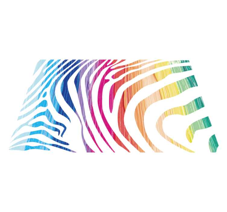 Tischsets originell bunte zebra streifen - TenStickers