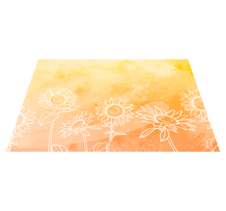Tischsets originell sonnenblumen umrissmuster - TenStickers
