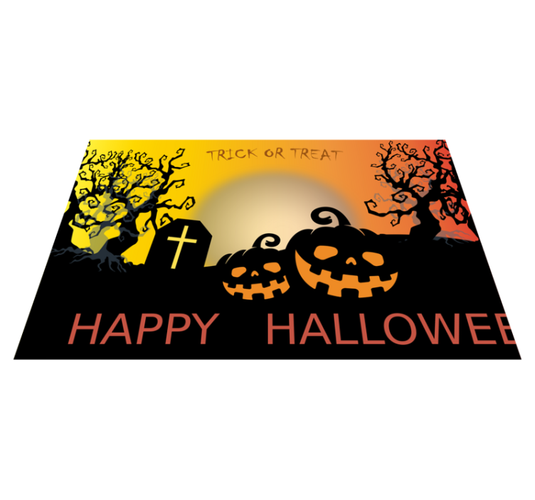 Kürbis friedhof halloween Tischsets - TenStickers