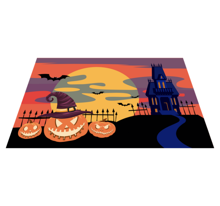 Tischset halloween kürbisszenario albtraum - TenStickers