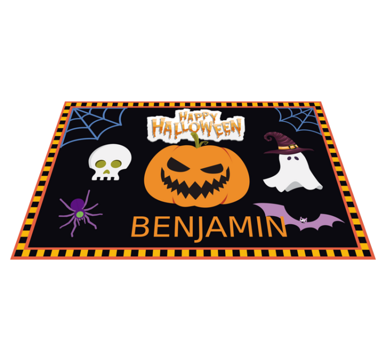 Tischset rechteckig Kinder-halloween-muster mit Namen - TenStickers