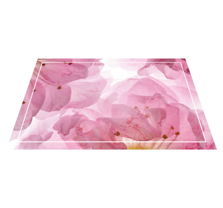 Tischsets originell Rosa blüten mit blättern - TenStickers