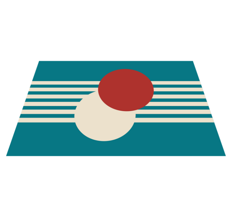 Tischset modern mit abstrakten bunten formen - TenStickers