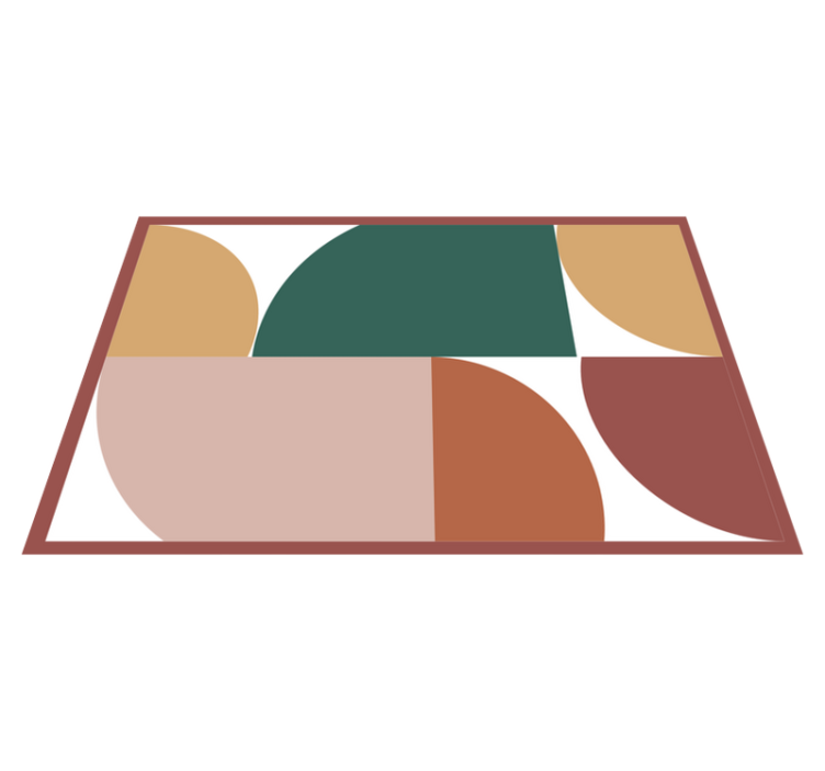 Tischset modern geometrische farbsegmente - TenStickers