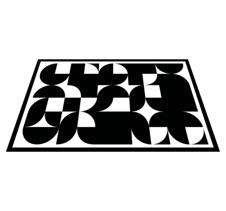 Tischset modern mit geometrischem schwarzmotiv - TenStickers