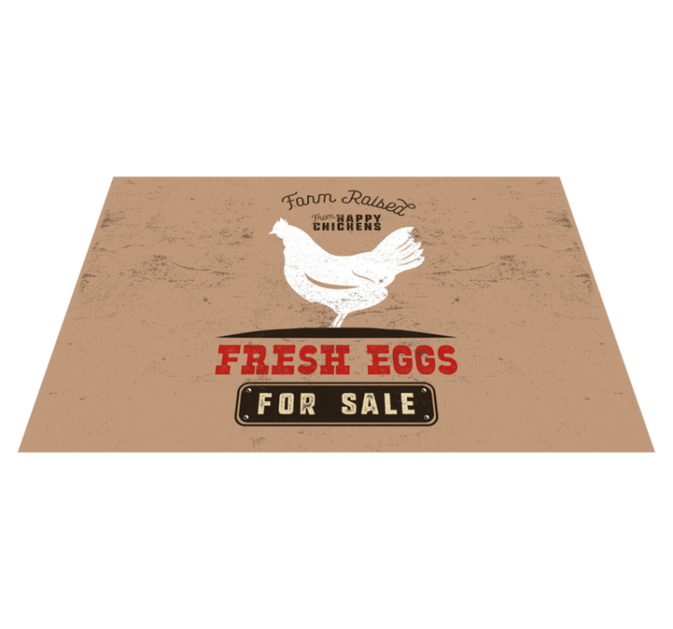 Tischsets originell frisch vom bauernhof huhn - TenStickers