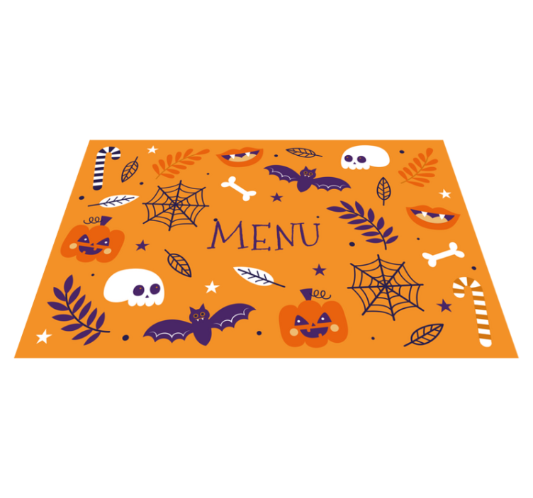 Tischset halloween gruseliges halloween menü - TenStickers