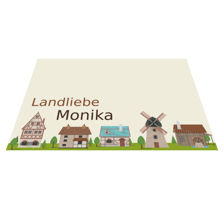 Tischset Text Personalisierte landliebe - TenStickers