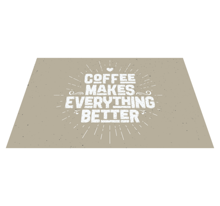 Tischset text mit kaffee motivationsspruch - TenStickers