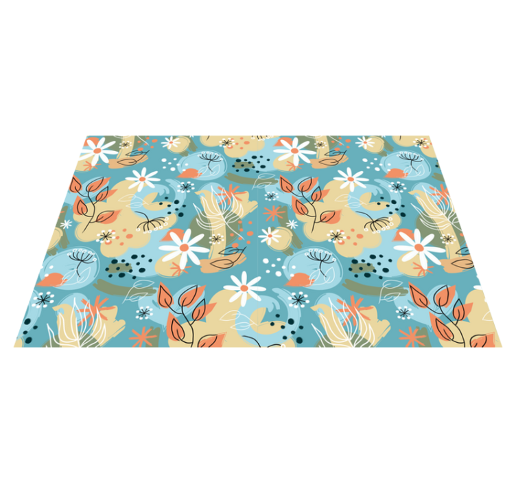 Tischset modern mit floralen motiven - TenStickers