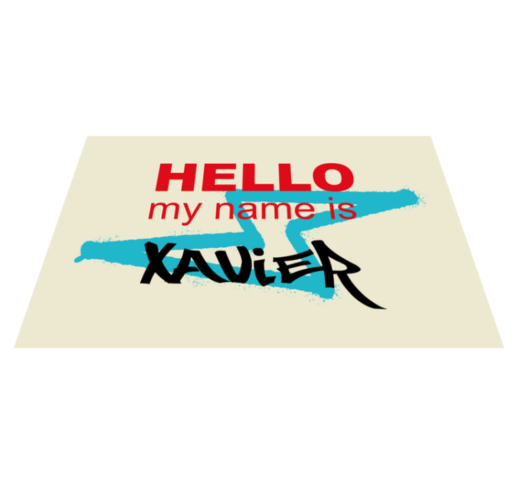 Tischset text mit personalisierter namensankündigung - TenStickers