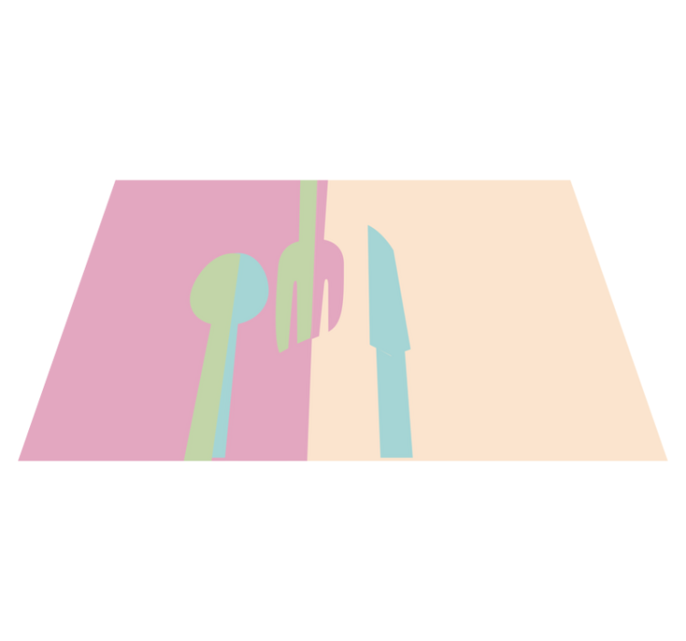 Tischsets originell mit stilisierten besteckteilen - TenStickers