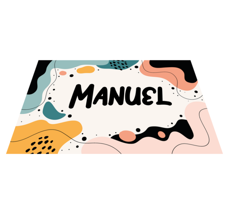 Tischset kinder lebendige abstrakte formen - TenStickers