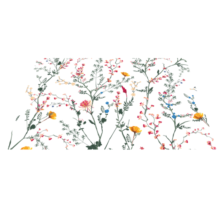 Tischset elegant Dünne minimalistische gartenblumen - TenStickers