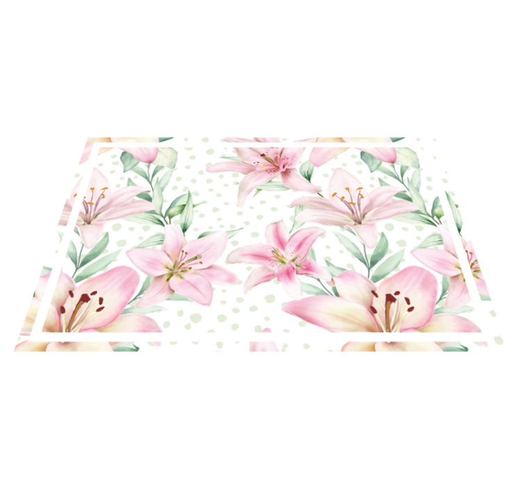 Tischsets originell mit floralem lilienarrangement - TenStickers