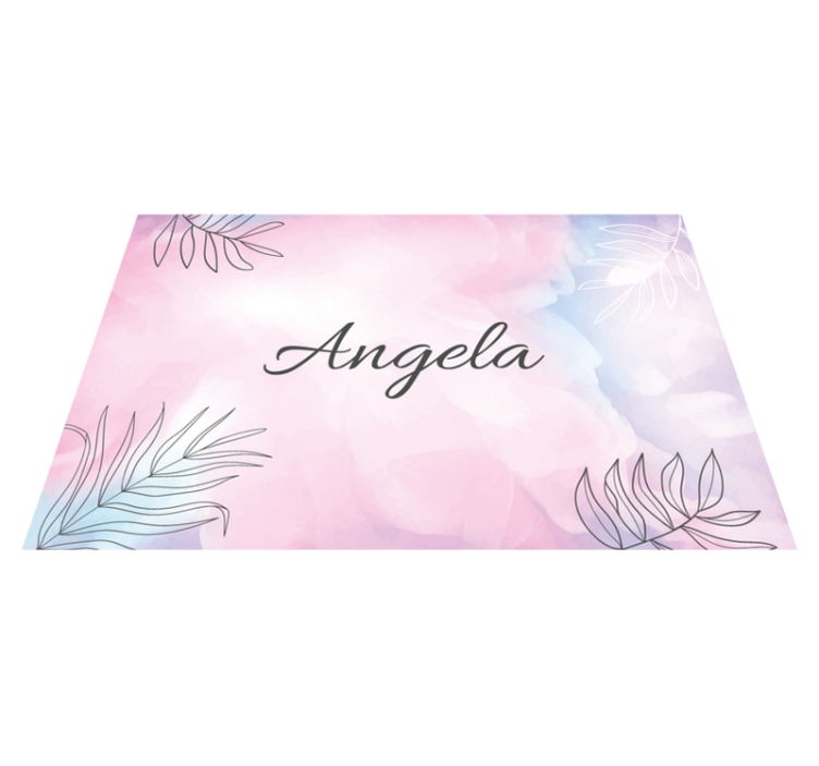 Tischset mit namen elegantes blumenmotiv - TenStickers