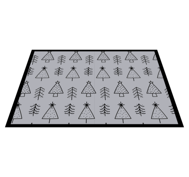 Tischset weihnachten mit stilisierten weihnachtsbäumen - TenStickers