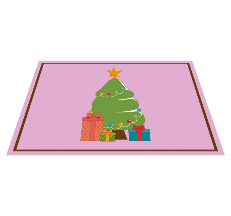 Tischset weihnachten bunter weihnachtsbaum - TenStickers