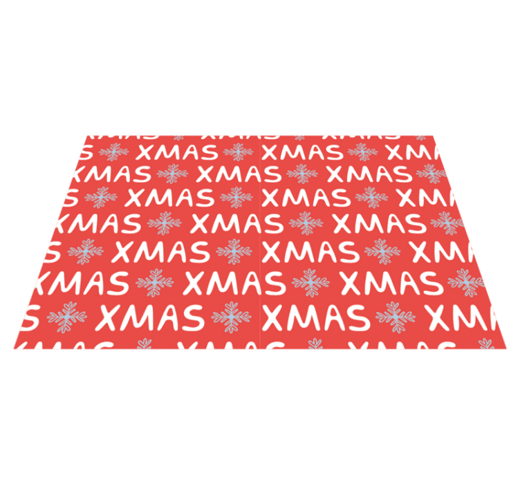 Tischset weihnachten festliches rotes xmas-muster - TenStickers