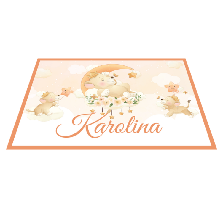 Tischset kinder mit verspielten löwenbabys - TenStickers