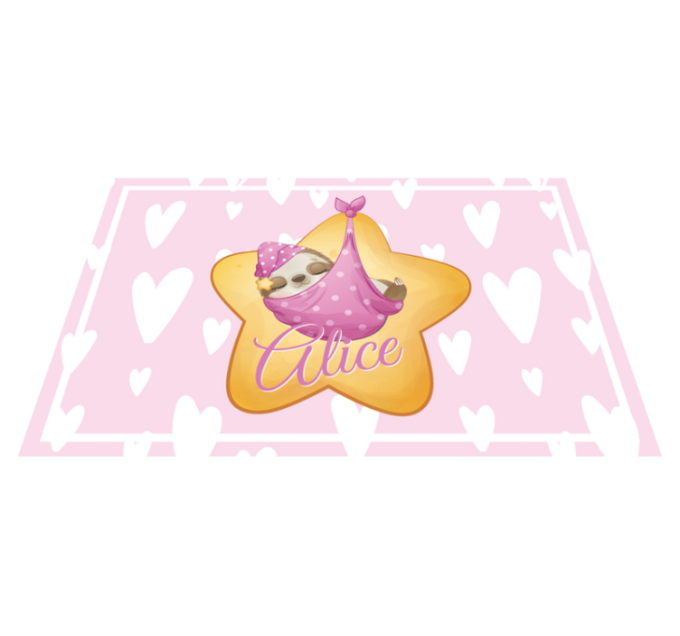 Tischset kinder faultier im stern - TenStickers