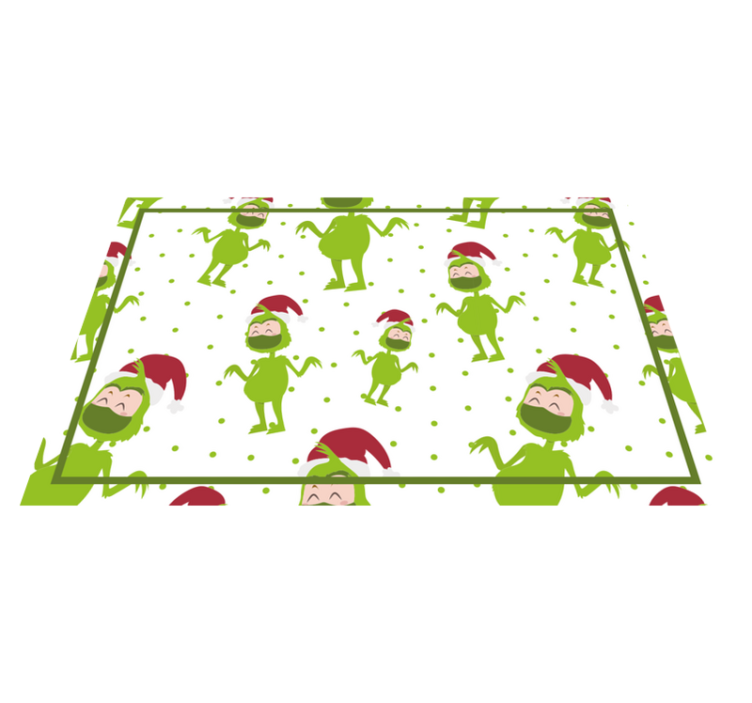 Tischset weihnachten mit fröhlichen grinch figuren - TenStickers