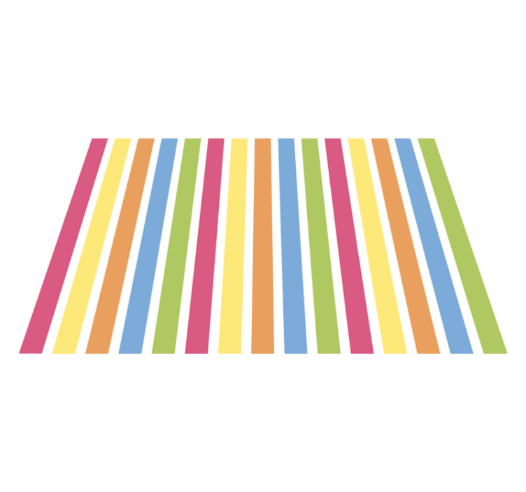 Tischset modern mit buntem streifenhintergrund - TenStickers