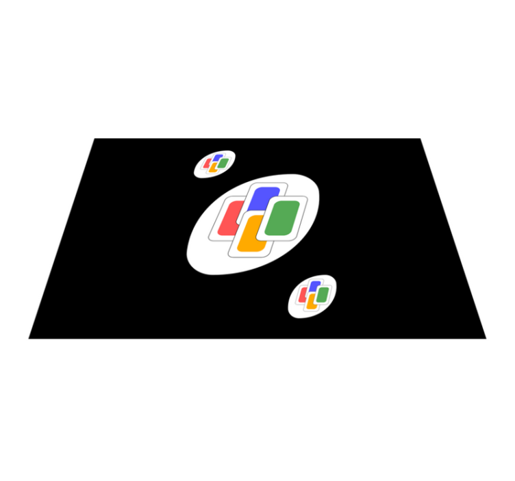 Tischsets originell Farbwechsel der uno-karte - TenStickers