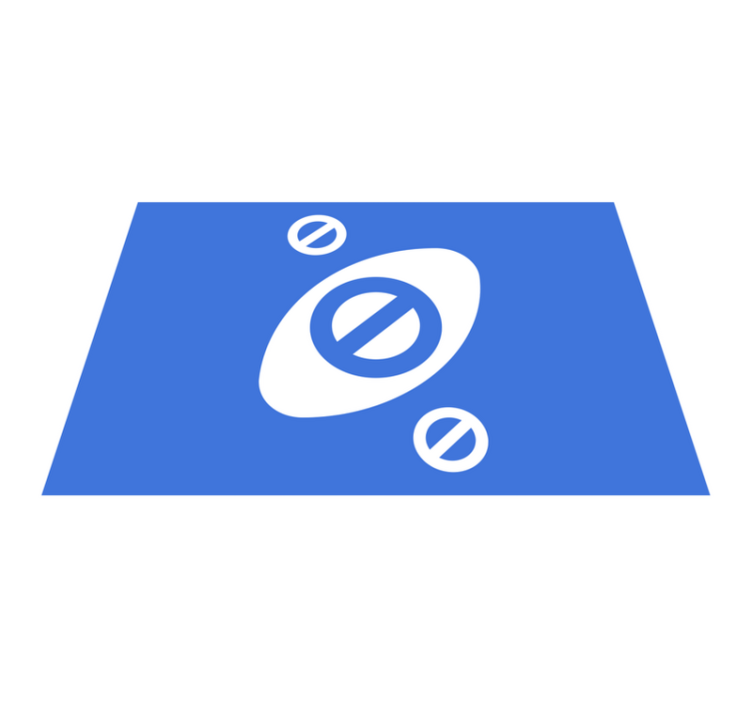 Tischset modern mit minimalistischen blauen akzenten - TenStickers