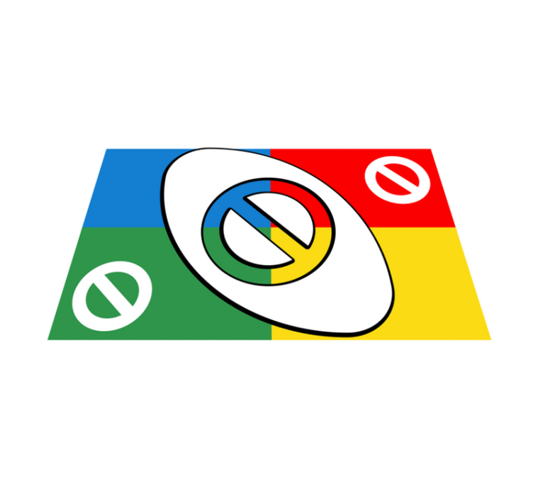 Tischset modern mit bunten abstrakten formen - TenStickers