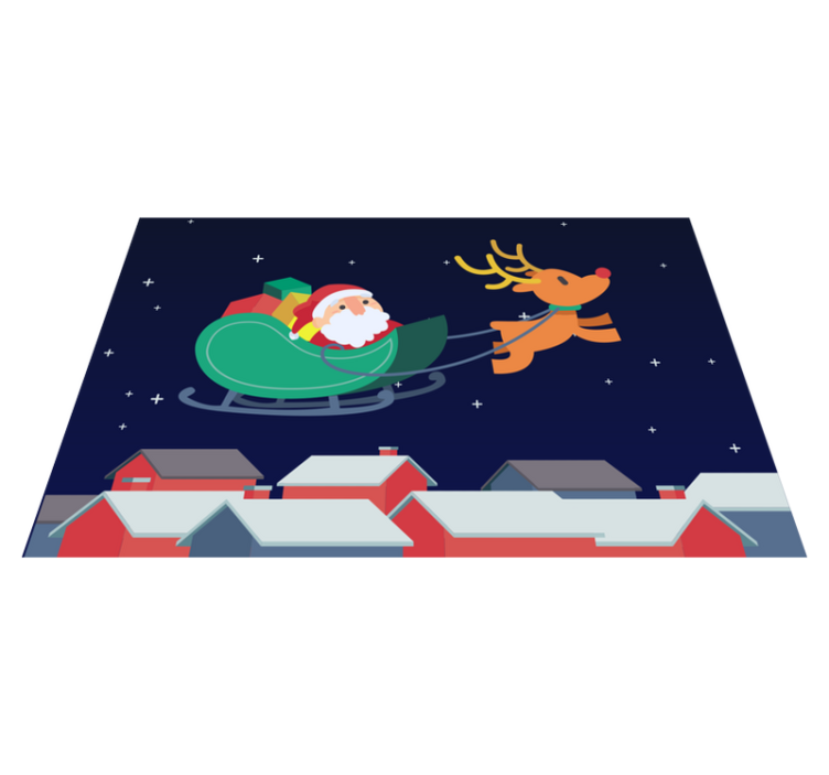 Tischset weihnachten santa's schlittenfahrt - TenStickers