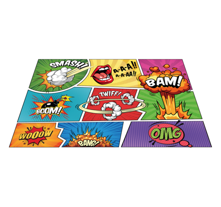 Tischsets originell mit comic sprechblasen - TenStickers