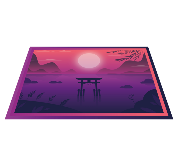 Tischset modern serene sonnenuntergang landschaft - TenStickers