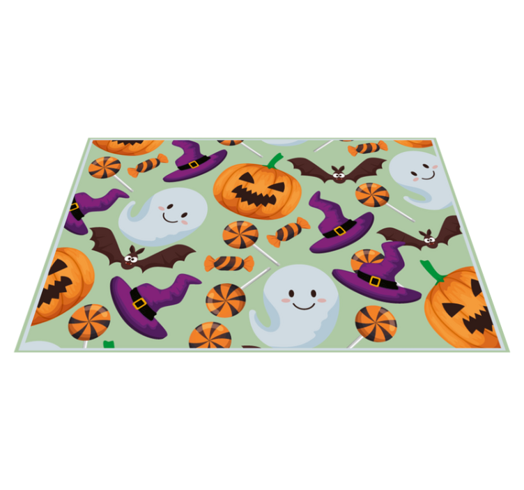 Tischset halloween mit bunten halloween-elementen - TenStickers