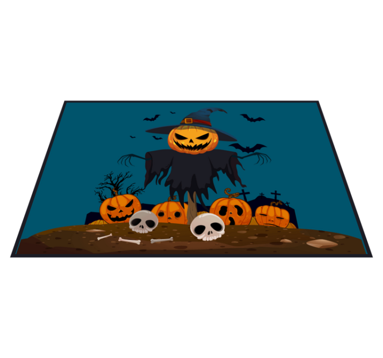 Tischset halloween kürbis und vogelscheuche horror - TenStickers