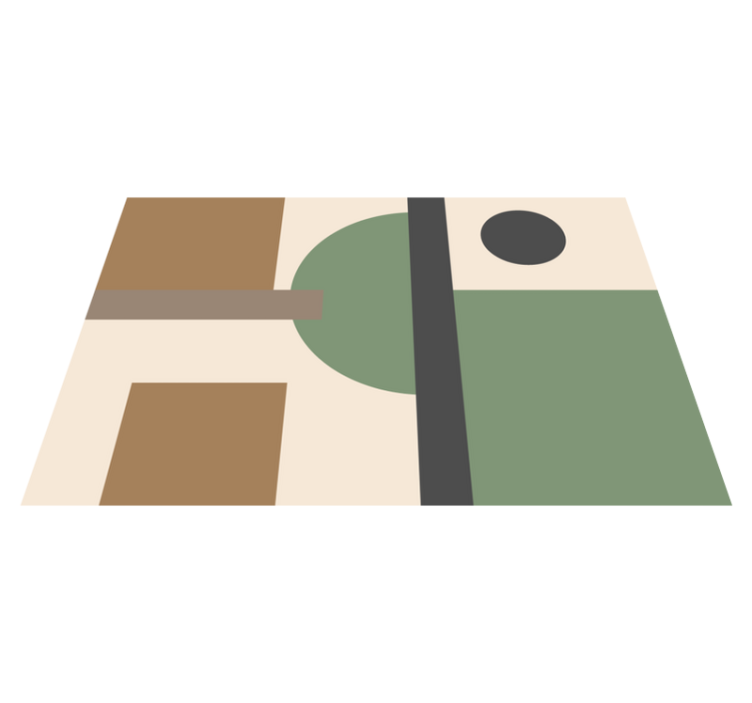 Tischset modern mit geometrischen abstrakten formen - TenStickers