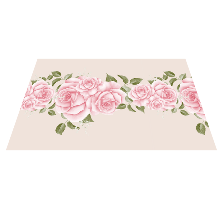 Tischset elegant Vintage rosa rosenmuster - TenStickers