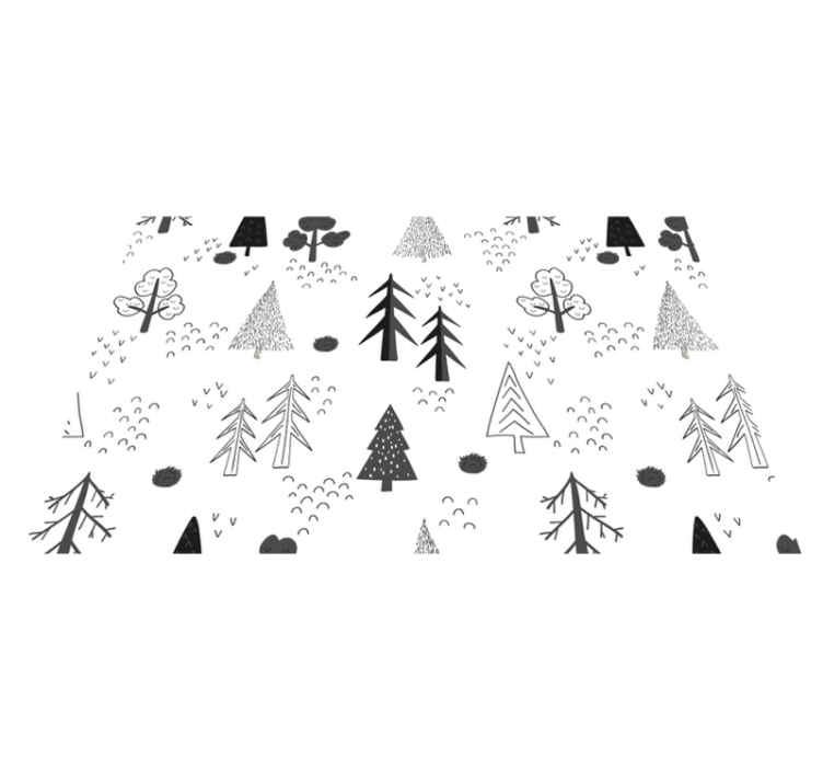 Tischsets originell Bäume im nordischen Stil - TenStickers