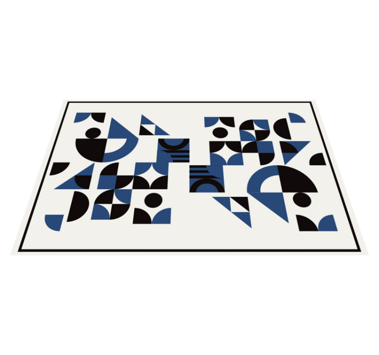 Tischset modern mit geometrischen blauen mustern - TenStickers