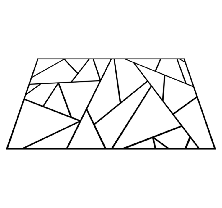 Tischset modern mit geometrischen schwarzen linien - TenStickers