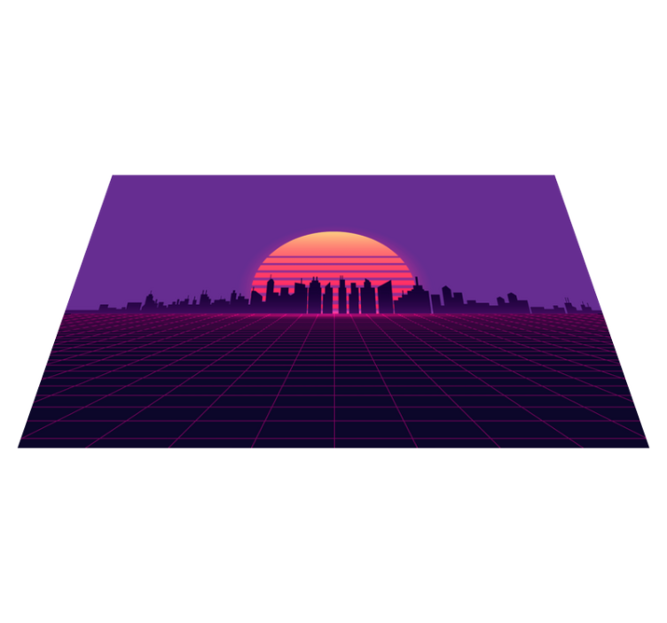 Tischset modern sonnenuntergang skyline ansicht - TenStickers