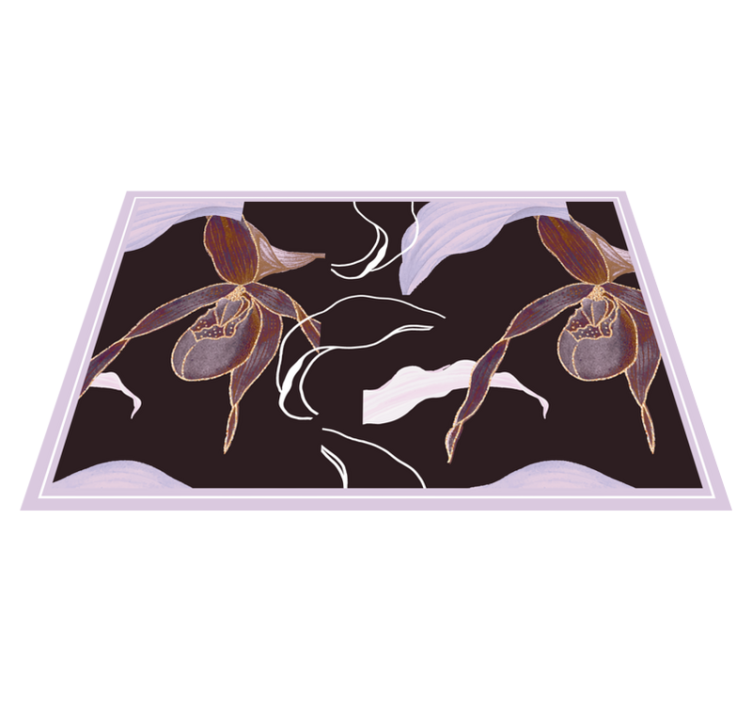 Tischset elegant mit orchideenblütenmuster - TenStickers