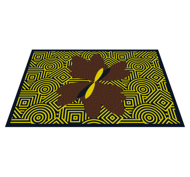 Tischset textur abstrakte geometrische blume - TenStickers