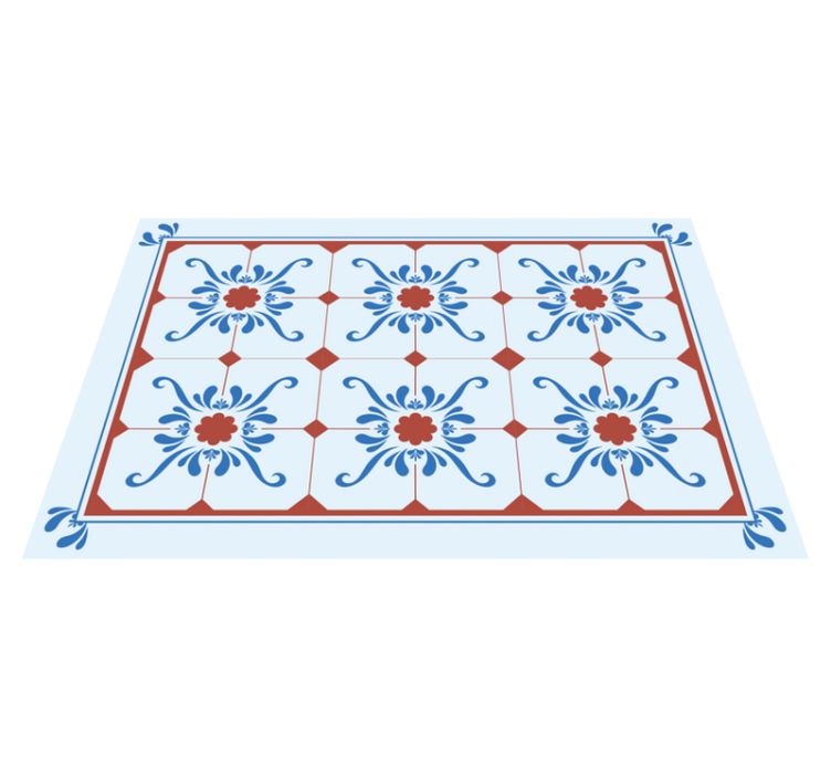 Tischset textur mit vintage blumenmuster - TenStickers